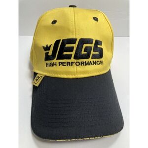 Jegs High Performance Cap Hat Yellow  Black Auto Parts Twill Adjustable